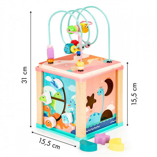 Fa oktató kocka, ECOTOYS mula szortírozó