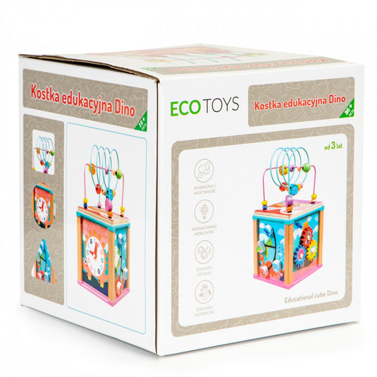 Fa oktató kocka, ECOTOYS mula szortírozó