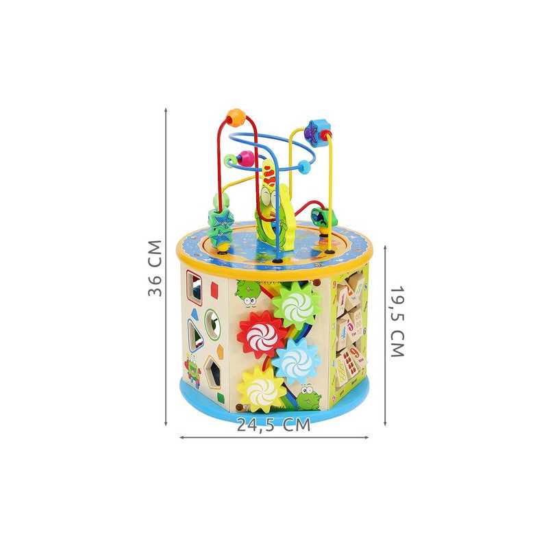 Fa oktató kocka gyerekeknek - számok, betűk, színek, formák, játék - 22429