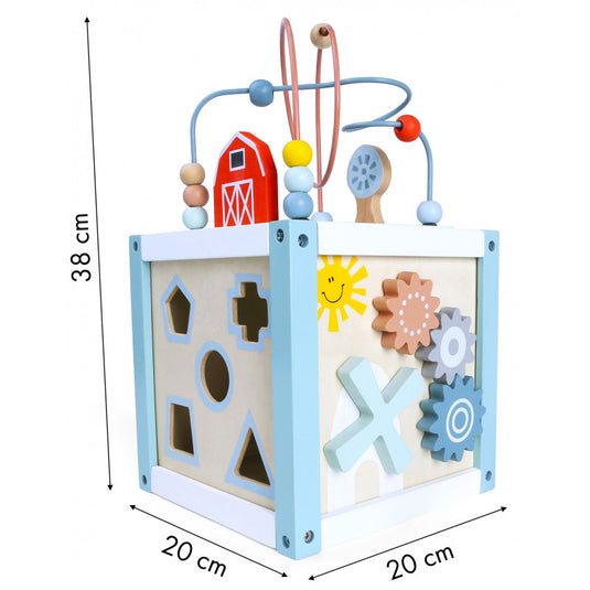 Fa tevékenység kocka szortírozó blokkokkal Ecotoys - játék, tanulás, fejlesztés, gyermek, színes, kreatív, design