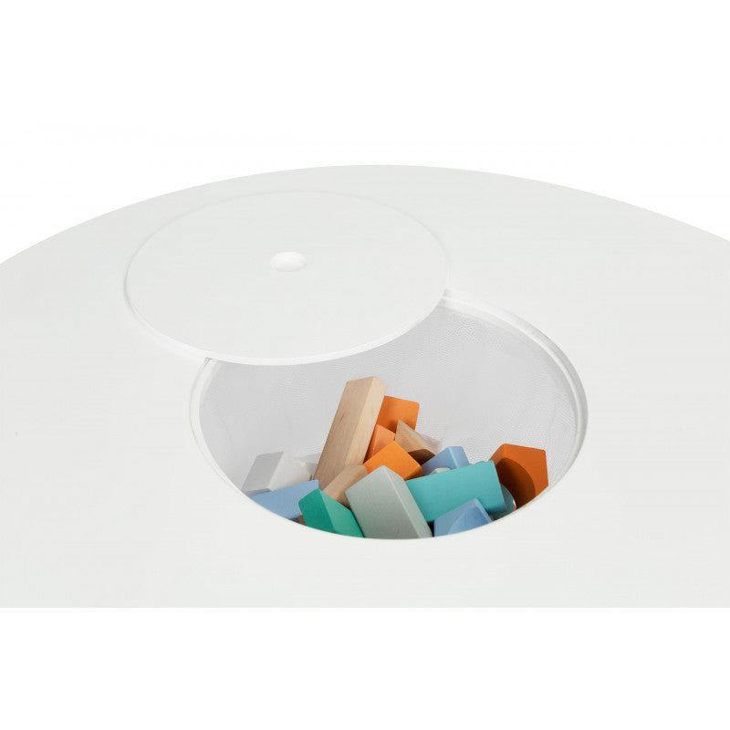 Fehér gyermekasztal két székkel gyermekbútor Ecotoys készlet
