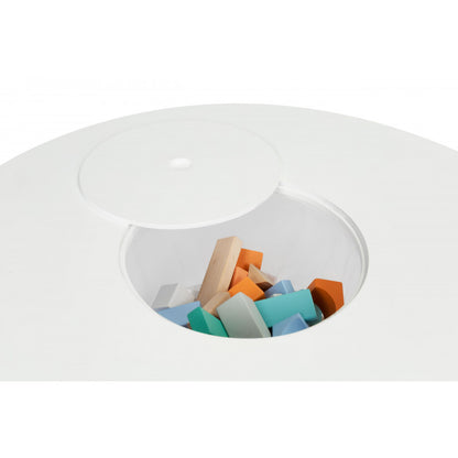 Fehér gyermekasztal két székkel gyermekbútor Ecotoys készlet