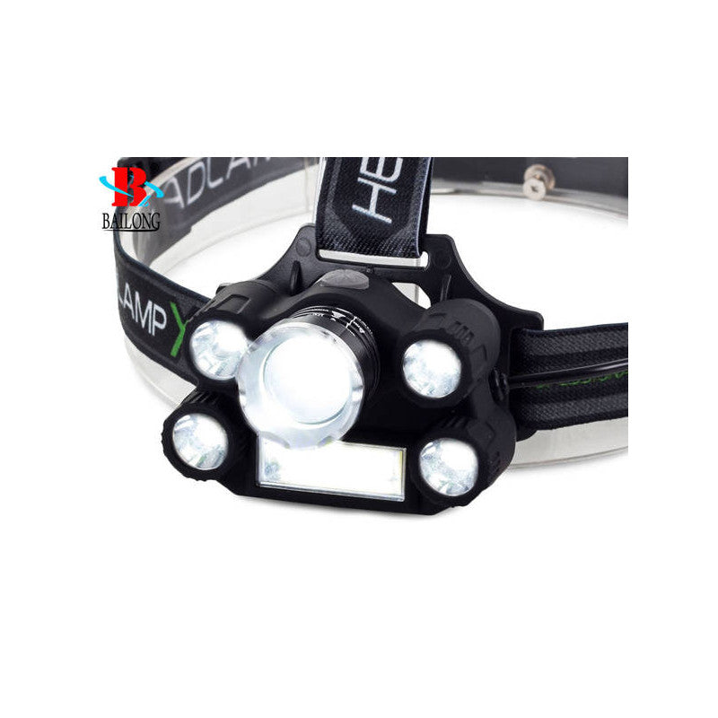 Fejlámpa 5x LED + COB Cree XM-L3-U3