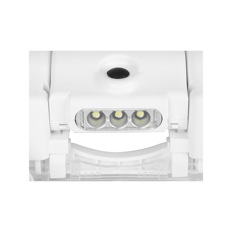 Fejlámpás fejvédő luxus 3 LED 11.5x