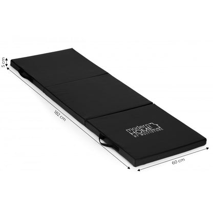 Fekete tornaszőnyeg fitnesz gyakorlatokhoz, 182x60cm