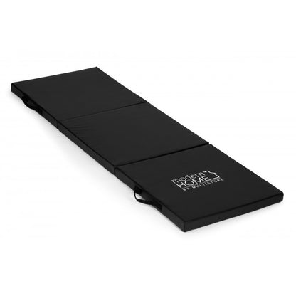 Fekete tornaszőnyeg fitnesz gyakorlatokhoz, 182x60cm