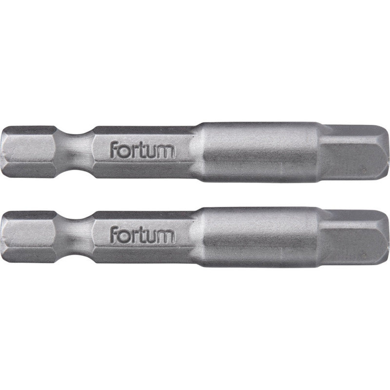 FORTUM adapter klt. 2 db, dugókulcsok gépi befogásához; S2 acél, 1/4", 50 mm, bliszteren