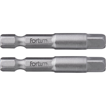 FORTUM adapter klt. 2 db, dugókulcsok gépi befogásához; S2 acél, 1/4", 50 mm, bliszteren