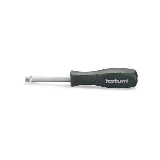 FORTUM csavarhúzó markolat dugófejekhez, 1/4", 150 mm; racsnis karral hajtható FORTUM