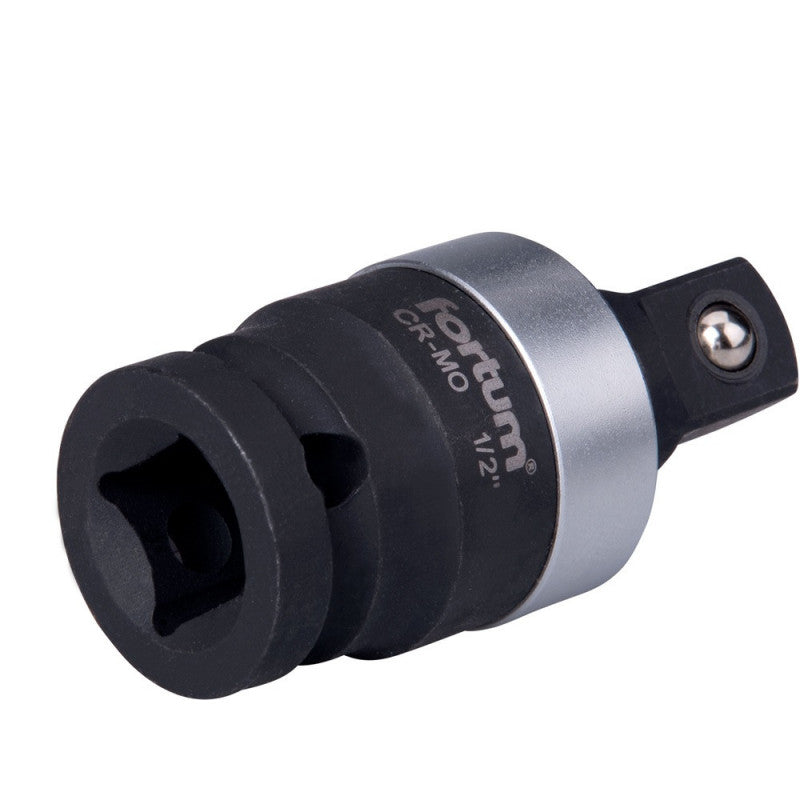FORTUM csuklós adapter, impakt 1/2" dugókulcsok gépi befogásához, 1/2" gépi befogás, CrMo