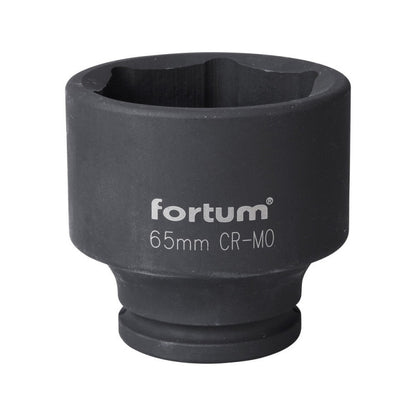 FORTUM gépi (impakt) dugófej 3/4", 65mm, L 80 mm, feketített, FORTUM