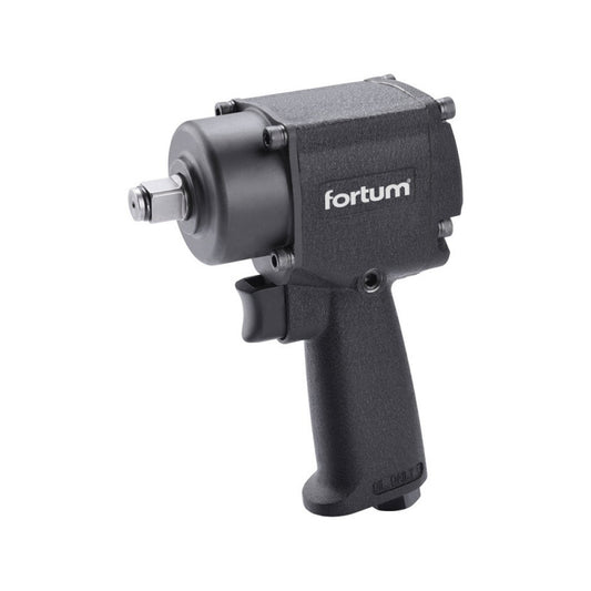 FORTUM légkulcs, 1/2", 610Nm, (Twin Hammer); 10.000 1/min, 170l/min, 6,3 Bar, 1/4" tömlőcsatlakozó, 1,4kg