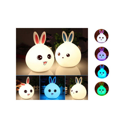 Gyerekek éjjeli lámpa nyuszi érintésérzékeny RGB világítással
