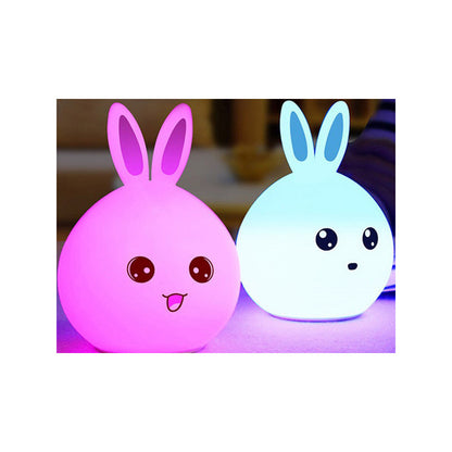 Gyerekek éjjeli lámpa nyuszi érintésérzékeny RGB világítással