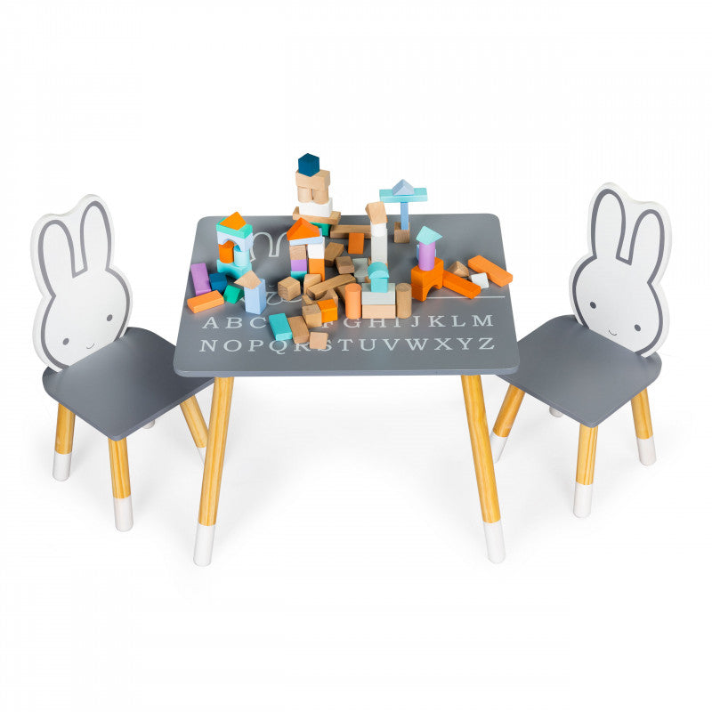 Gyerekasztal két székkel gyermekbútor készlet ECOTOYS