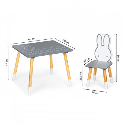 Gyerekasztal két székkel gyermekbútor készlet ECOTOYS