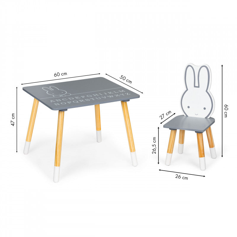 Gyerekasztal két székkel gyermekbútor készlet ECOTOYS