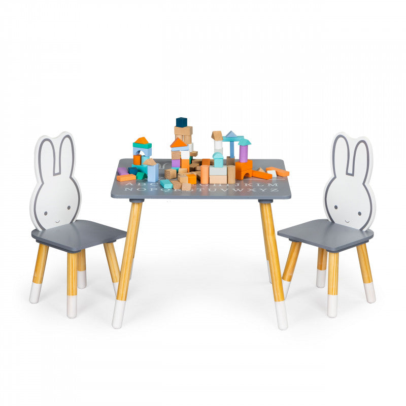 Gyerekasztal két székkel gyermekbútor készlet ECOTOYS