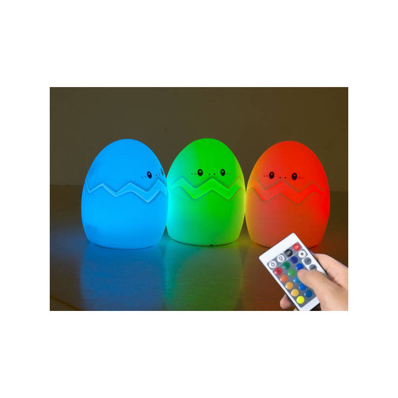 Gyerek éjjeli lámpa LED tojás RGB távirányítóval és USB csatlakozóval