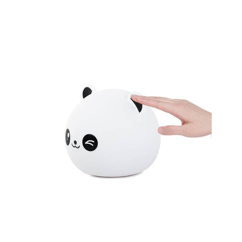 Gyerek LED éjjeli lámpa színes panda érintős.