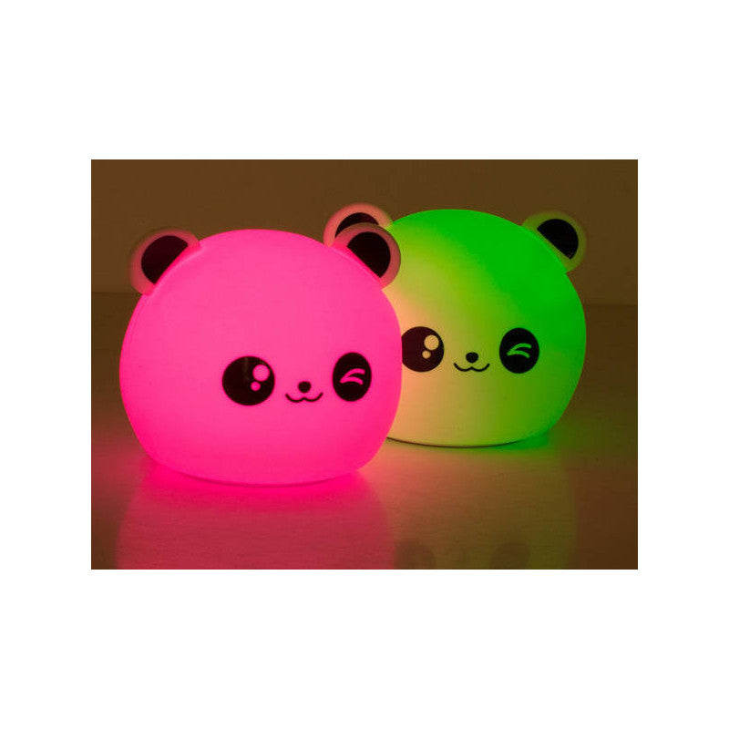 Gyerek LED éjjeli lámpa színes panda érintős.