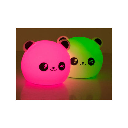 Gyerek LED éjjeli lámpa színes panda érintős.