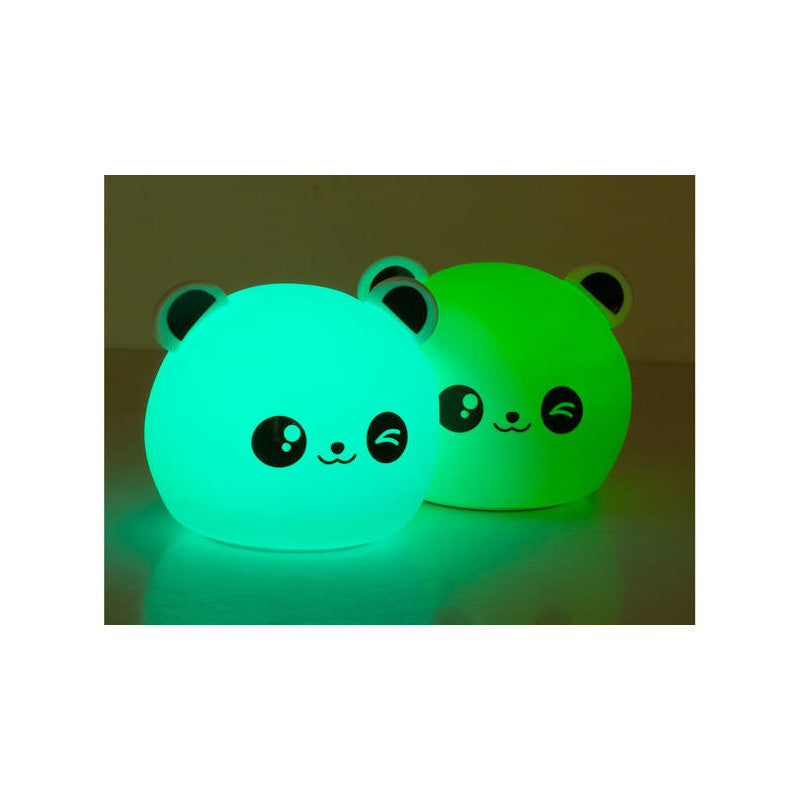 Gyerek LED éjjeli lámpa színes panda érintős.