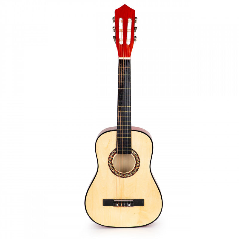 Gyermek nagy fa gitár 6 húros ECOTOYS - játékos hangszer, gyermek gitár, fa hangszer