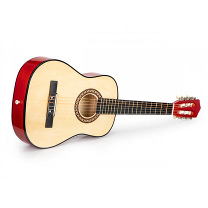 Gyermek nagy fa gitár 6 húros ECOTOYS - játékos hangszer, gyermek gitár, fa hangszer