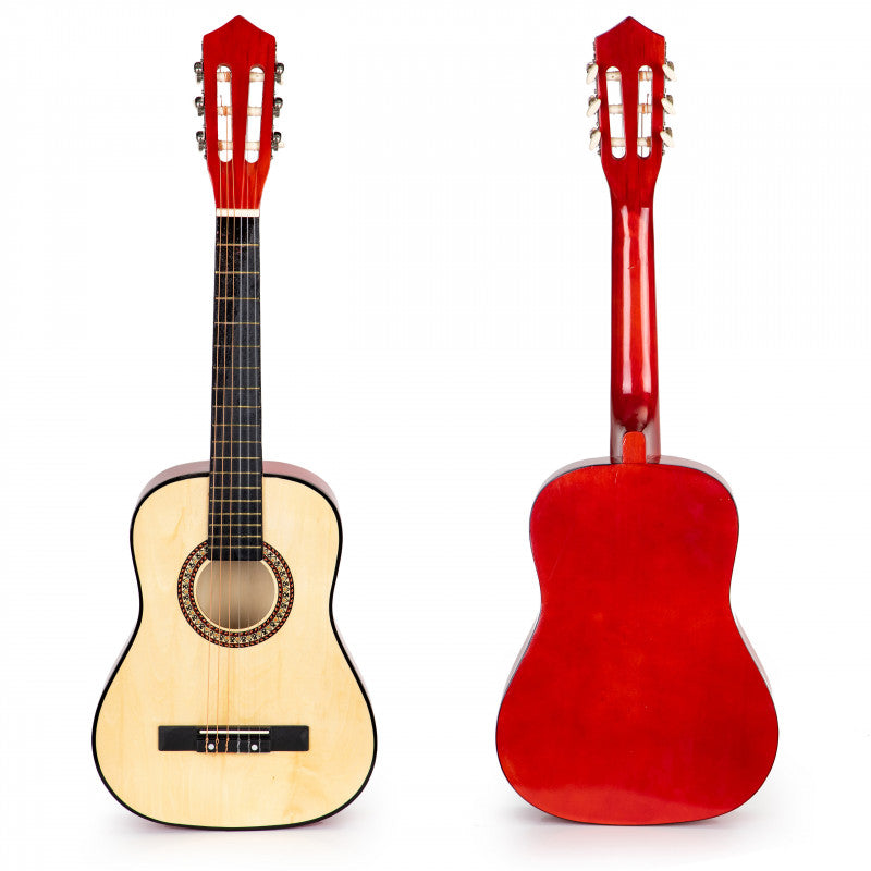 Gyermek nagy fa gitár 6 húros ECOTOYS - játékos hangszer, gyermek gitár, fa hangszer