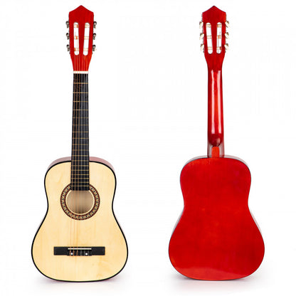 Gyermek nagy fa gitár 6 húros ECOTOYS - játékos hangszer, gyermek gitár, fa hangszer