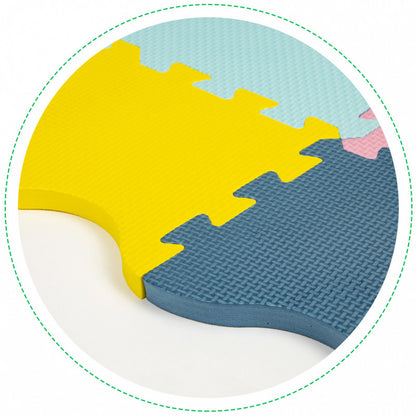 Habos szőnyeg kerítéssel, puzzle száraz medence 37 darabos Ecotoys