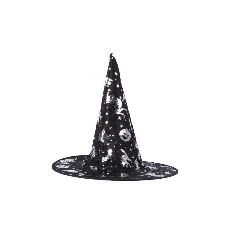 Boszorkánykalap Halloween ünnepre - fekete, csúcsos, varázslatos, kiegészítő, női, gyerek, cosplay, jelmez