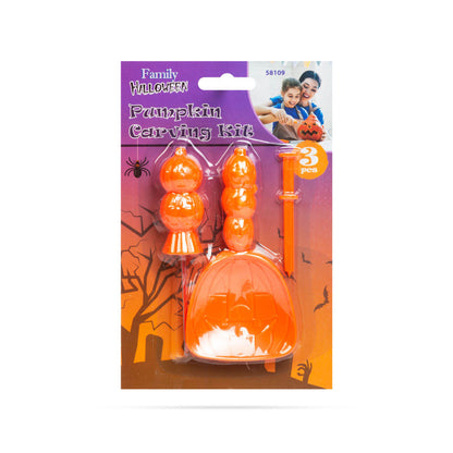 Halloween-i tökfaragó készlet (3 részes)