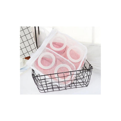 Hálós zsebes cipőmosó táska cipzárral alsónemű tágas