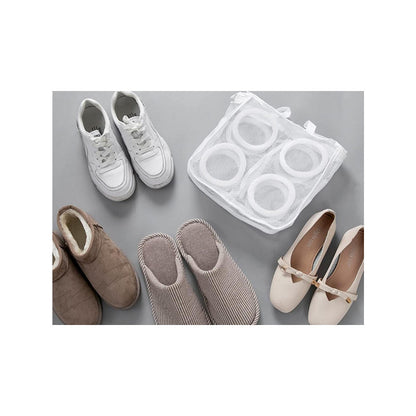 Hálós zsebes cipőmosó táska cipzárral alsónemű tágas