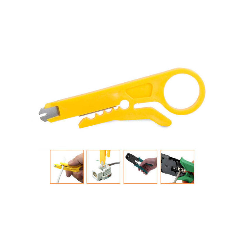 Hálózati teszter készlet LSA crimper RJ45 tokkal