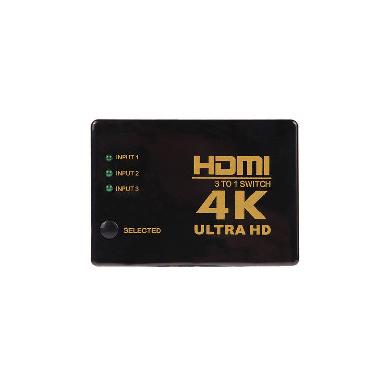 HDMI kapcsoló távirányítóval, 4K UHD, 3 bemenet 1 kimenet - HDMI Switch Splitter