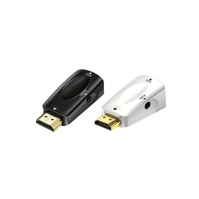 HDMI-VGA átalakító adapter hanggal és mini jack csatlakozóval - HD felbontás, multimédia eszköz