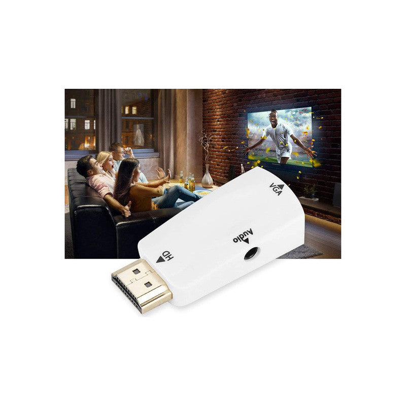 HDMI-VGA átalakító adapter hanggal és mini jack csatlakozóval - HD felbontás, multimédia eszköz