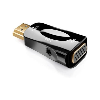 HDMI-VGA átalakító adapter hanggal és mini jack csatlakozóval - HD felbontás, multimédia eszköz