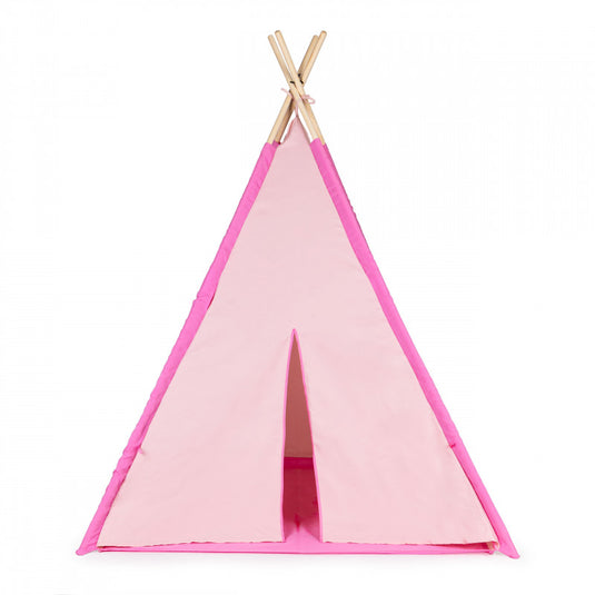 Indián tipi sátor, rózsaszín wigwam gyerekeknek, játéksátor - outdoor, beltéri, gyermek játék, táborozás