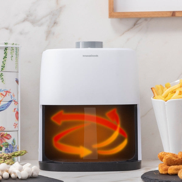 Innovagoods Fryinn Lite 2000 fehér színű air fryer, forró levegős olaj nélküli sütő 2 L