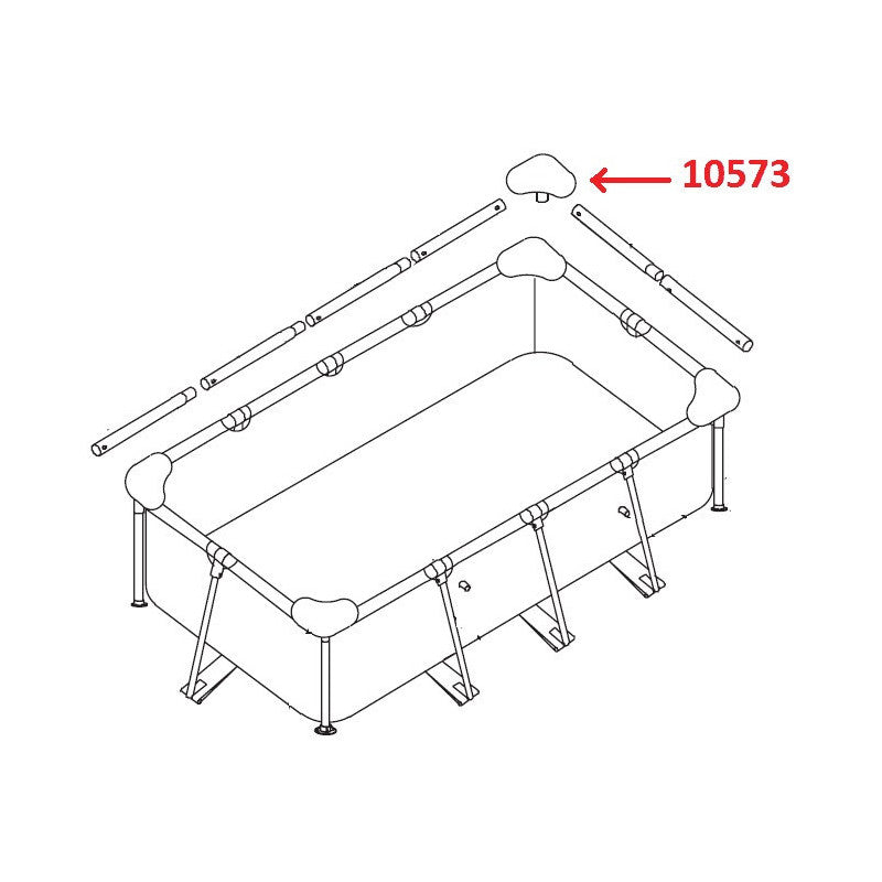 INTEX fémvázas medence sarokkapcsoló elem, összekötő alkatrész (10573A)