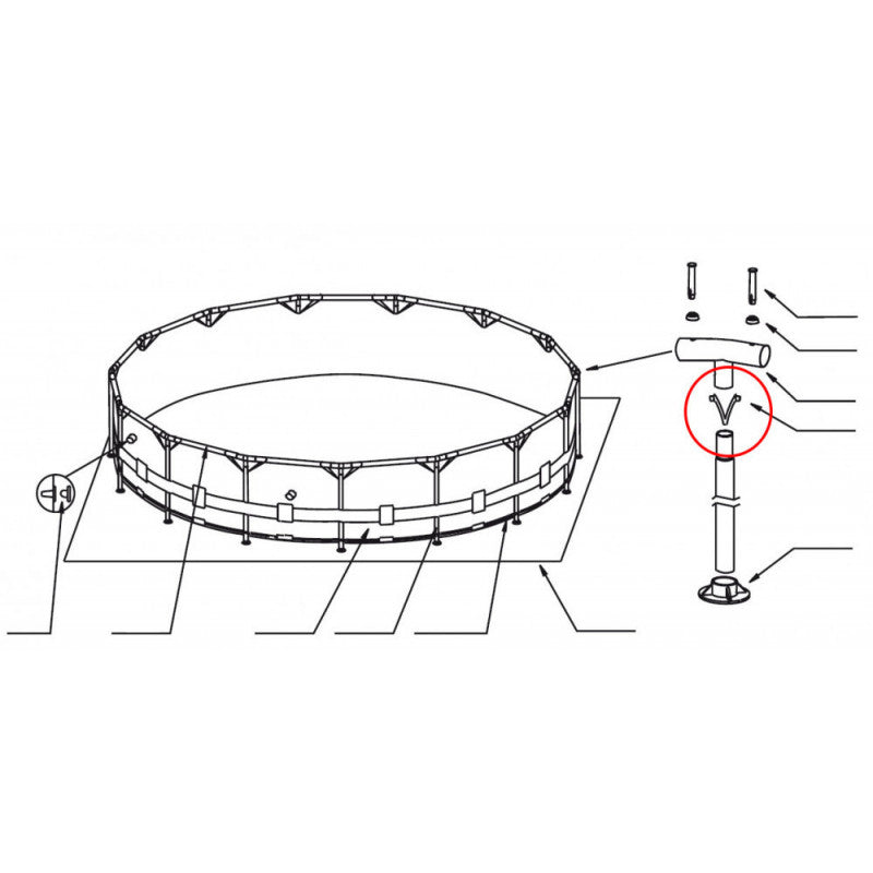 Intex medence alkatrész V-clip 48 mm (10313) - 5 darab csomag, medence tartozék, medence alkatrész, V-clip, 48 mm