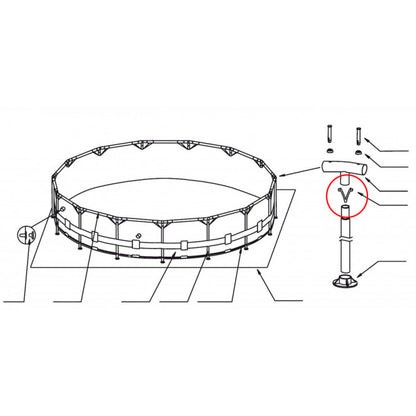 Intex medence alkatrész V-clip 48 mm (10313) - 5 darab csomag, medence tartozék, medence alkatrész, V-clip, 48 mm