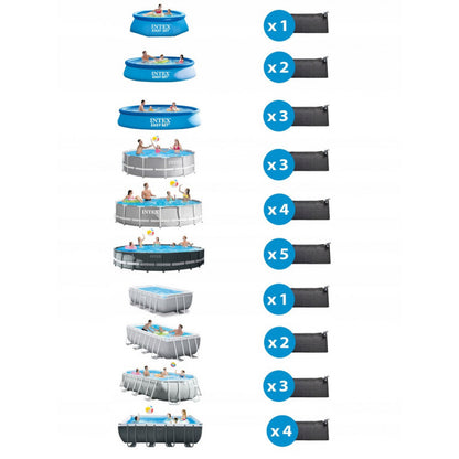 Intex napkollektoros medence melegítő matrica 28685, medence fűtő rendszer, napenergia hasznosítás
