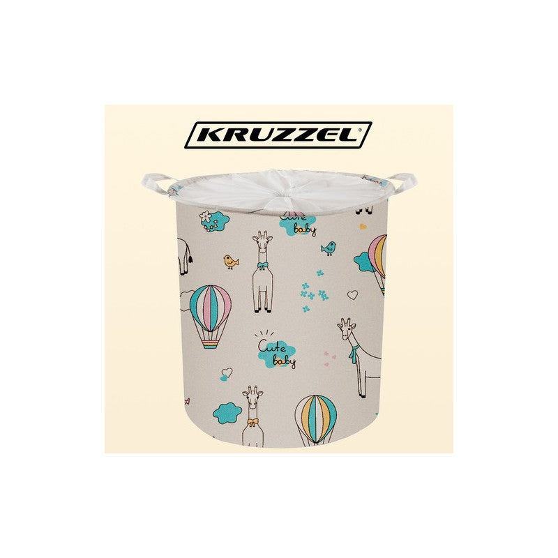 Játéktároló kosár Kruzzel 22013 - gyerek játéktároló, színes játéktároló, praktikus játéktároló, játéktároló doboz