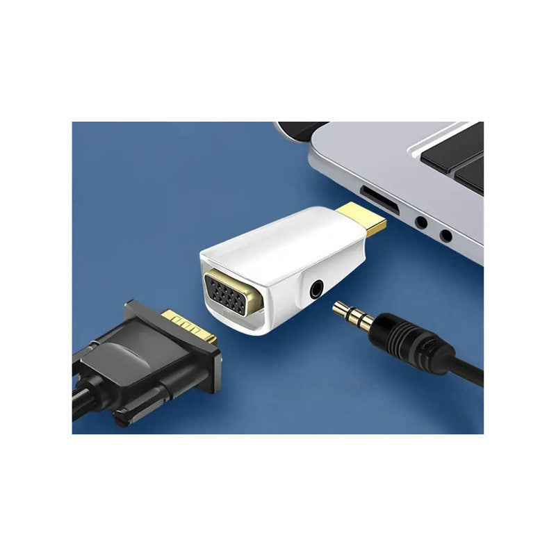 HDMI-VGA átalakító adapter hanggal és mini jack csatlakozóval