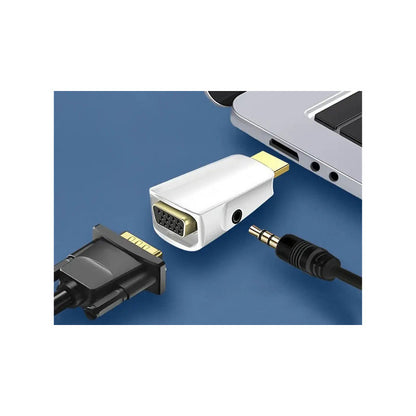 HDMI-VGA átalakító adapter hanggal és mini jack csatlakozóval